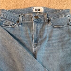 PAIGE Light Blue Rory Crop Flare Jeans